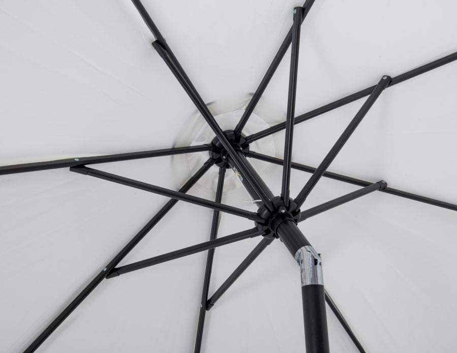 Amalfi Water Resistant Fabric And Aluminum Patio Umbrella With Base Set