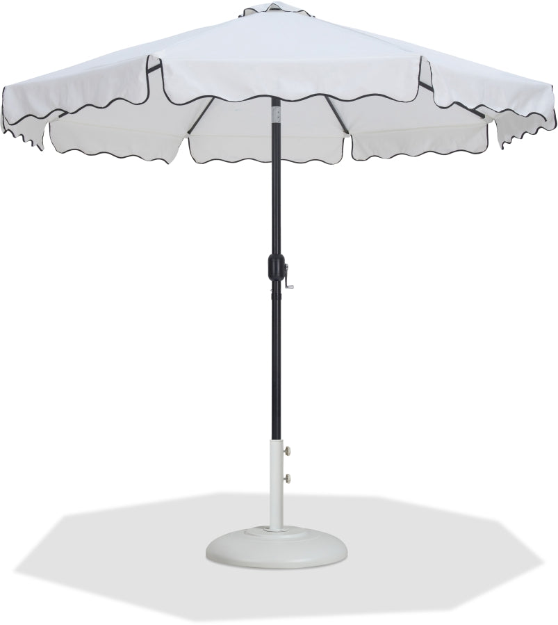 Amalfi Water Resistant Fabric And Aluminum Patio Umbrella With Base Set