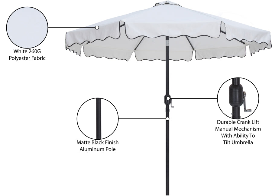 Amalfi Water Resistant Fabric And Aluminum Patio Umbrella