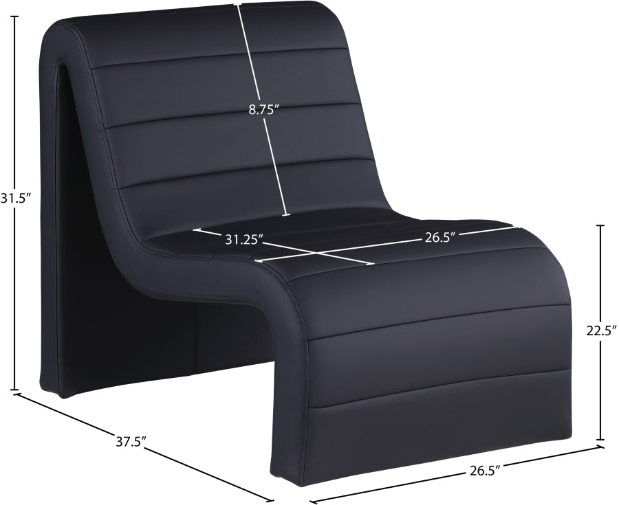 Ivy Vegan Leather Upholstered Accent Chair