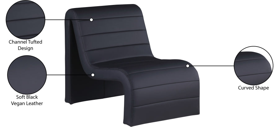 Ivy Vegan Leather Upholstered Accent Chair