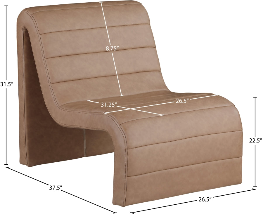 Ivy Vegan Leather Upholstered Accent Chair
