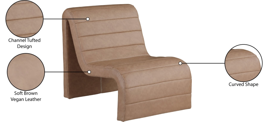 Ivy Vegan Leather Upholstered Accent Chair