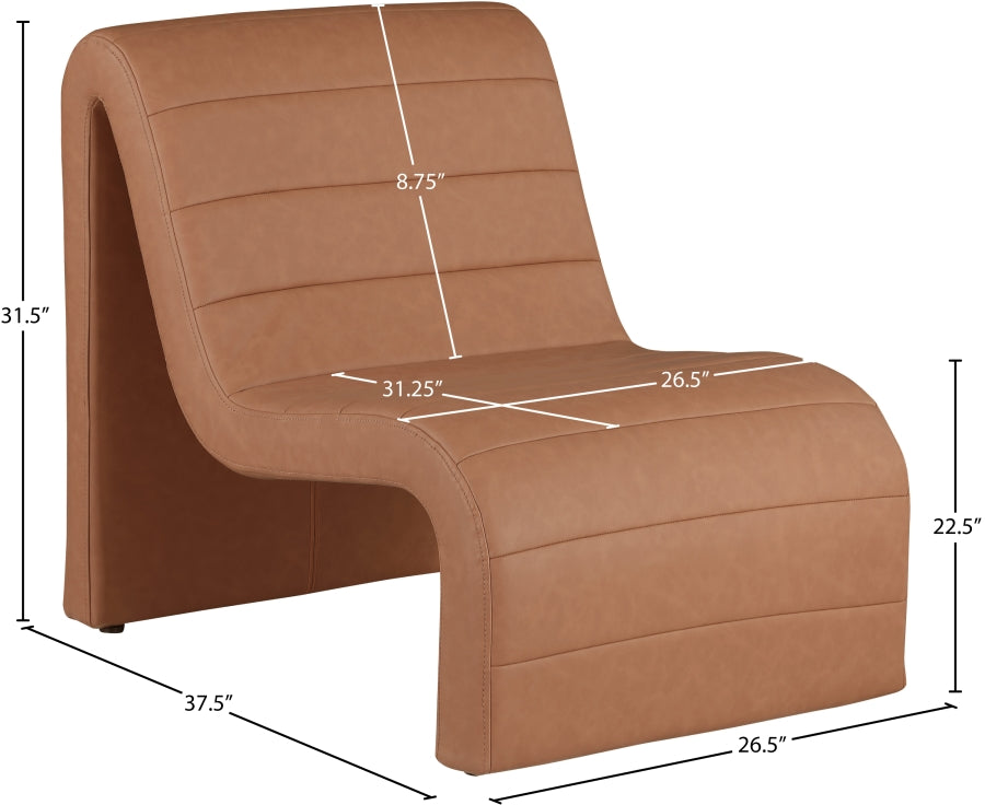 Ivy Vegan Leather Upholstered Accent Chair