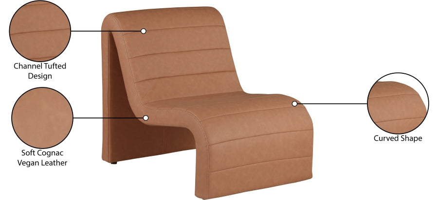 Ivy Vegan Leather Upholstered Accent Chair