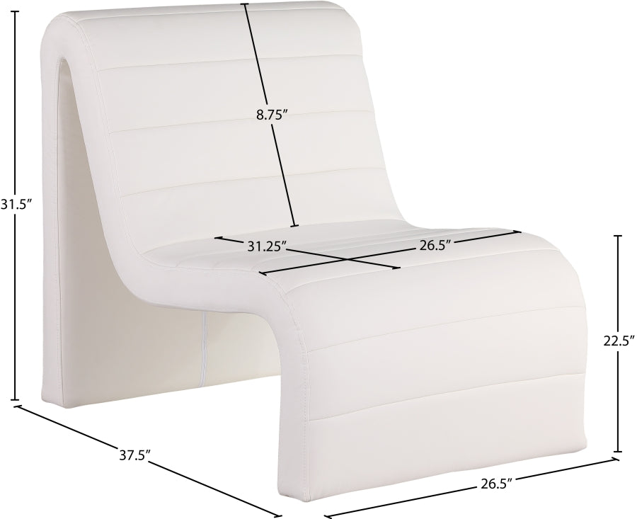 Ivy Vegan Leather Upholstered Accent Chair