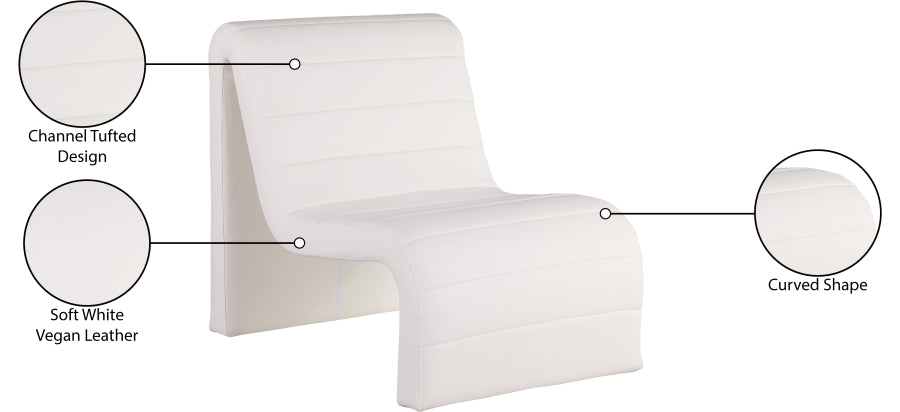 Ivy Vegan Leather Upholstered Accent Chair