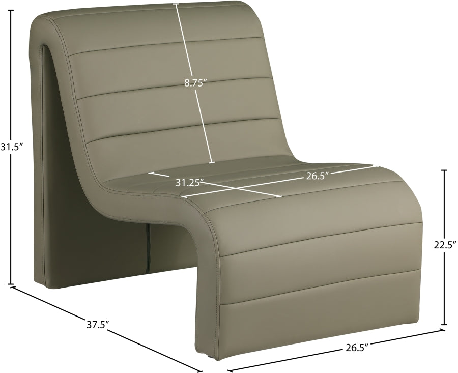 Ivy Vegan Leather Upholstered Accent Chair