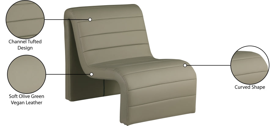 Ivy Vegan Leather Upholstered Accent Chair