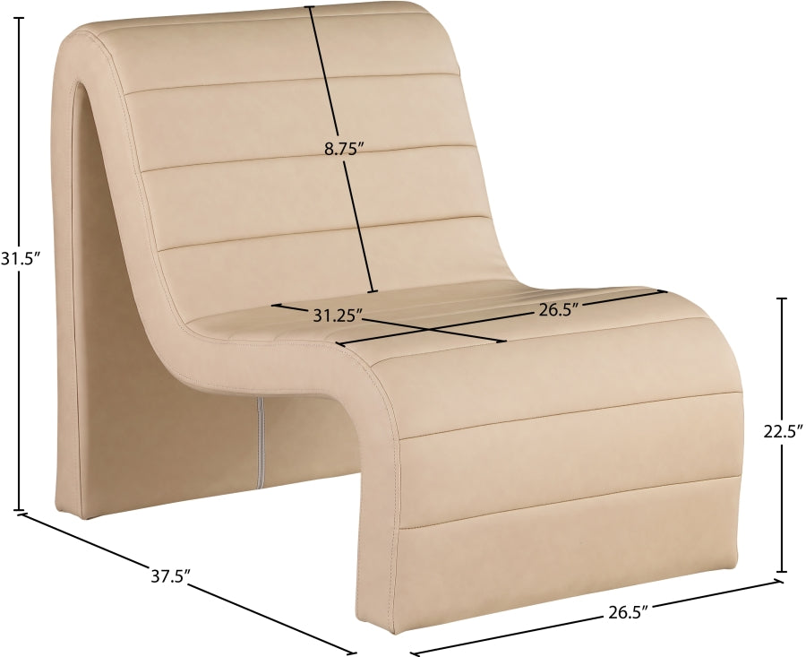 Ivy Vegan Leather Upholstered Accent Chair