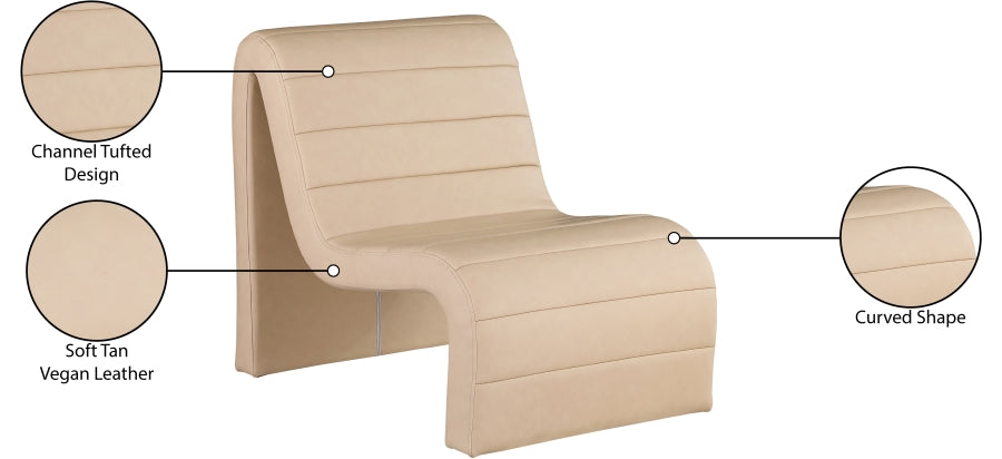 Ivy Vegan Leather Upholstered Accent Chair