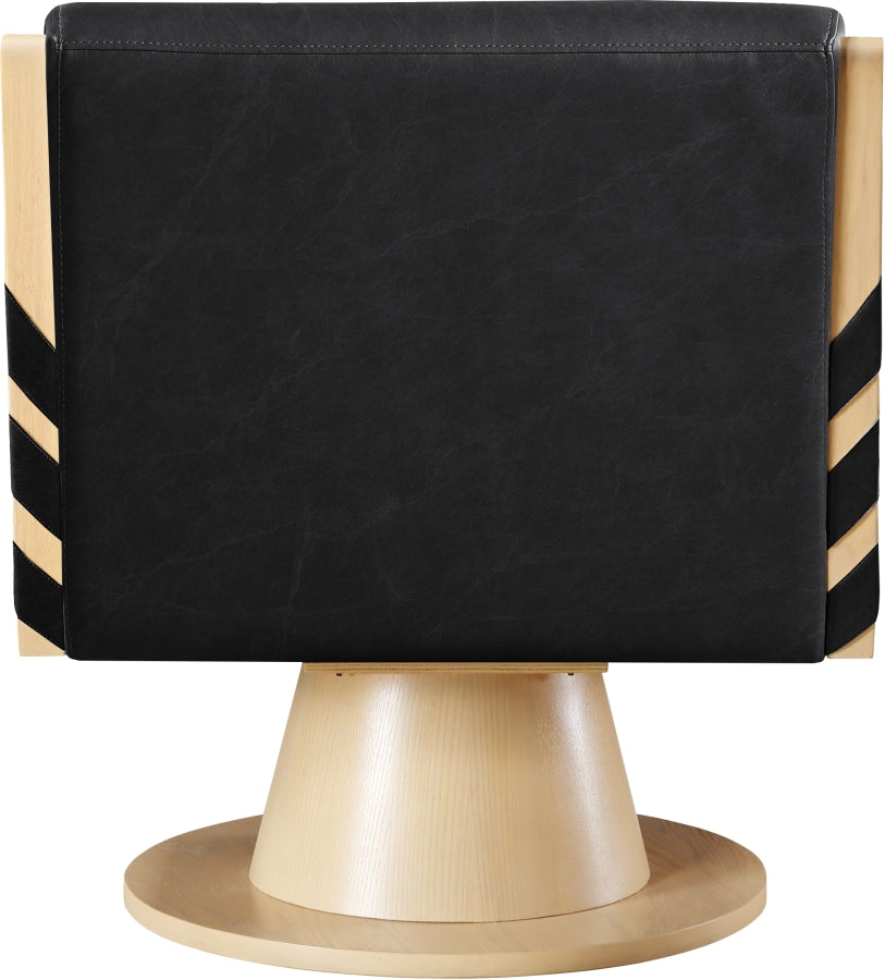 Millwin Vegan Leather Upholstered Swivel Accent Chair