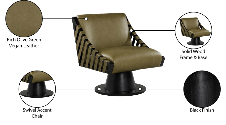 Fauteuil d'appoint rembourré en chenille Vivi 