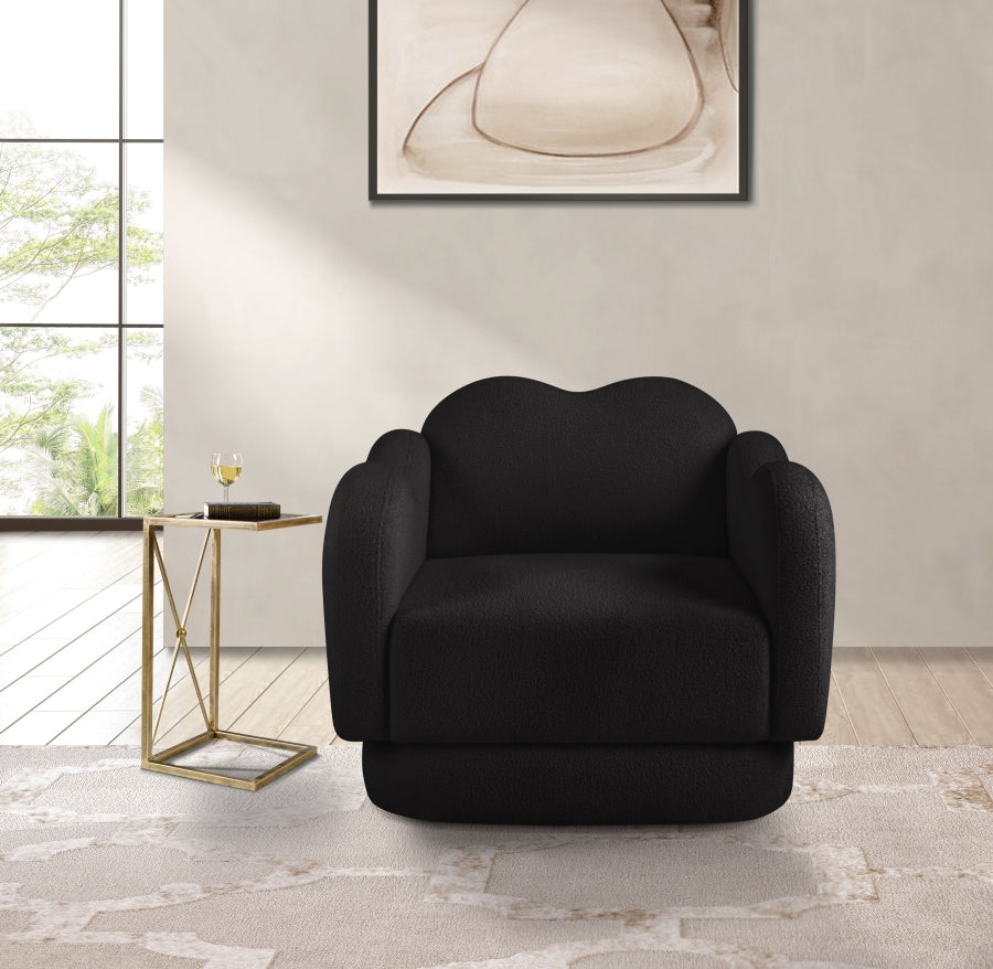 Fauteuil d'appoint rembourré en chenille Vivi 