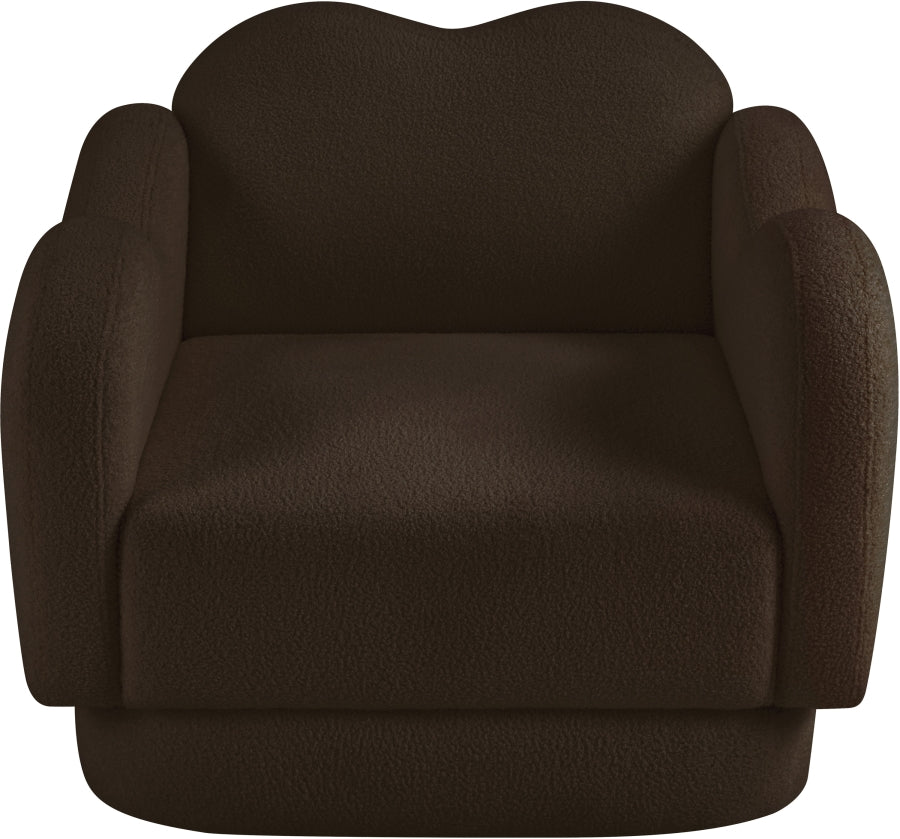 Fauteuil d'appoint rembourré en chenille Vivi 