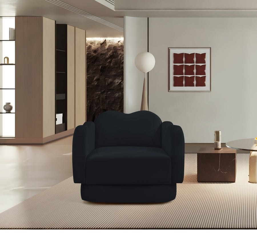 Fauteuil d'appoint rembourré en chenille Vivi 