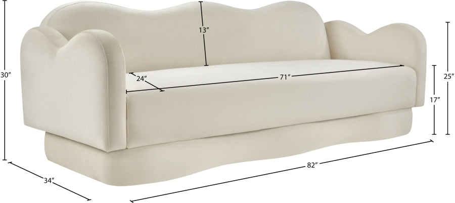 Bloom Velvet Upholstered Sofa