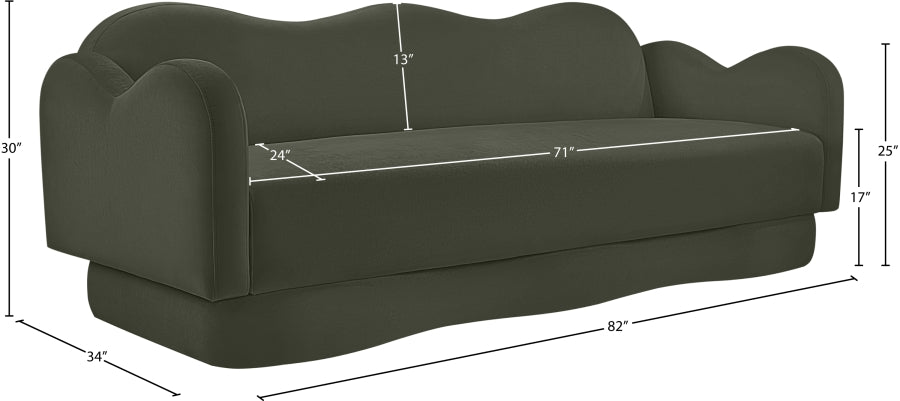 Bloom Velvet Upholstered Sofa