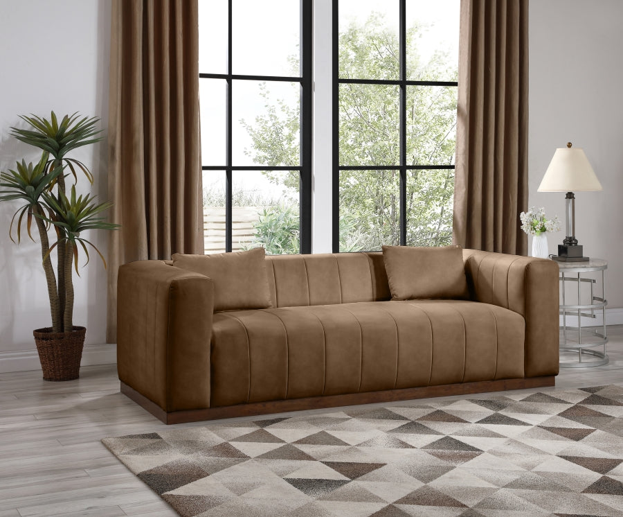 Mallina Vegan Leather Upholstered Sofa