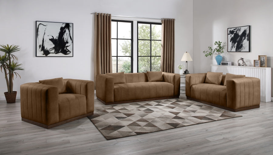 Mallina Vegan Leather Upholstered Sofa