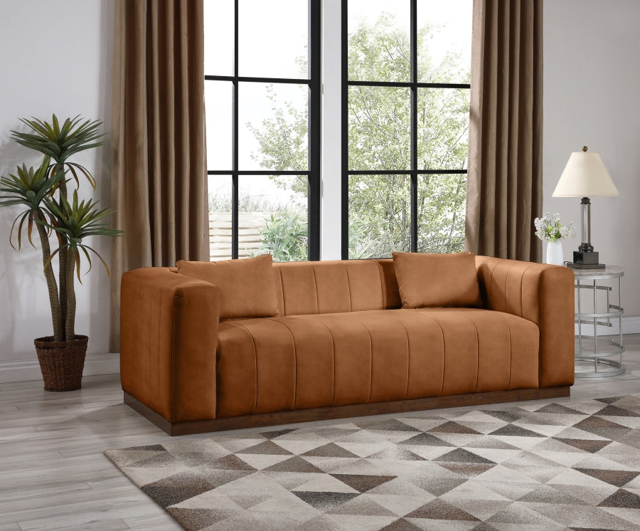 Mallina Vegan Leather Upholstered Sofa