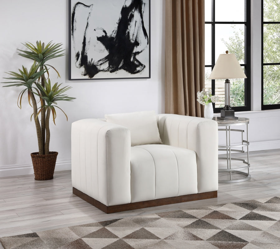 Fauteuil d'appoint rembourré en chenille Vivi 
