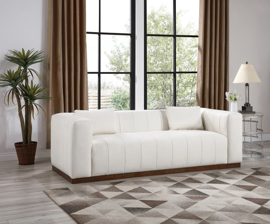 Mallina Vegan Leather Upholstered Sofa