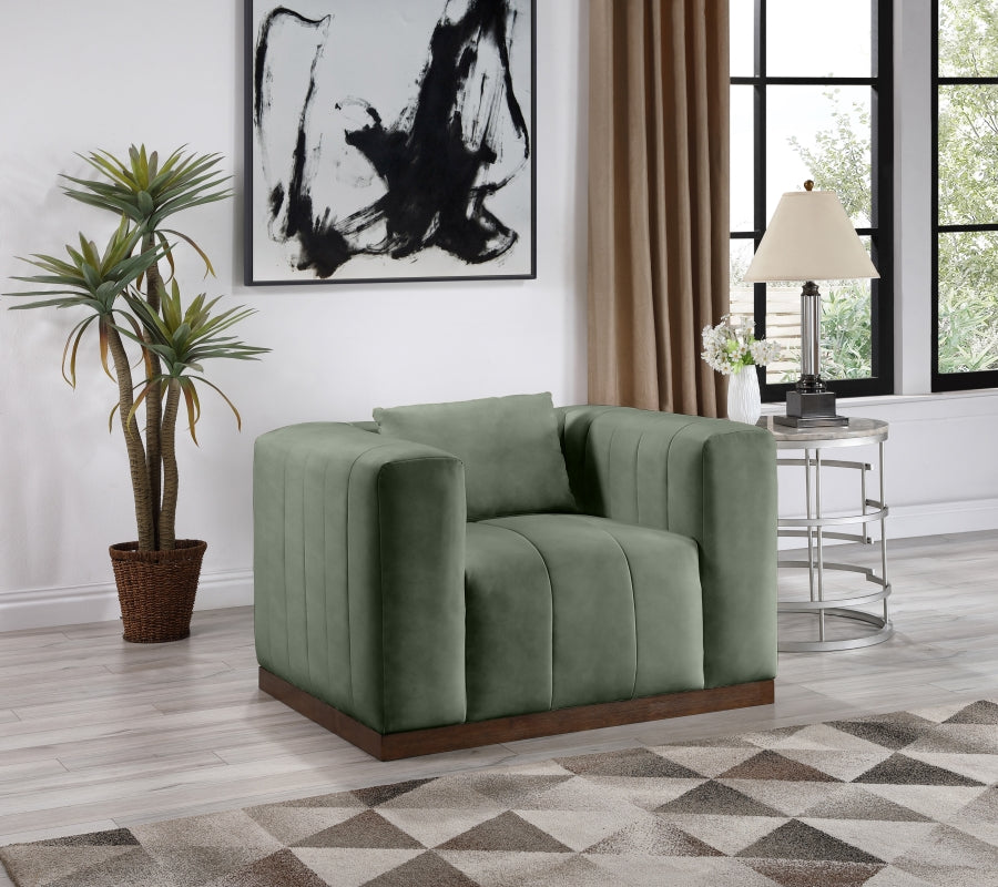 Fauteuil d'appoint rembourré en chenille Vivi 