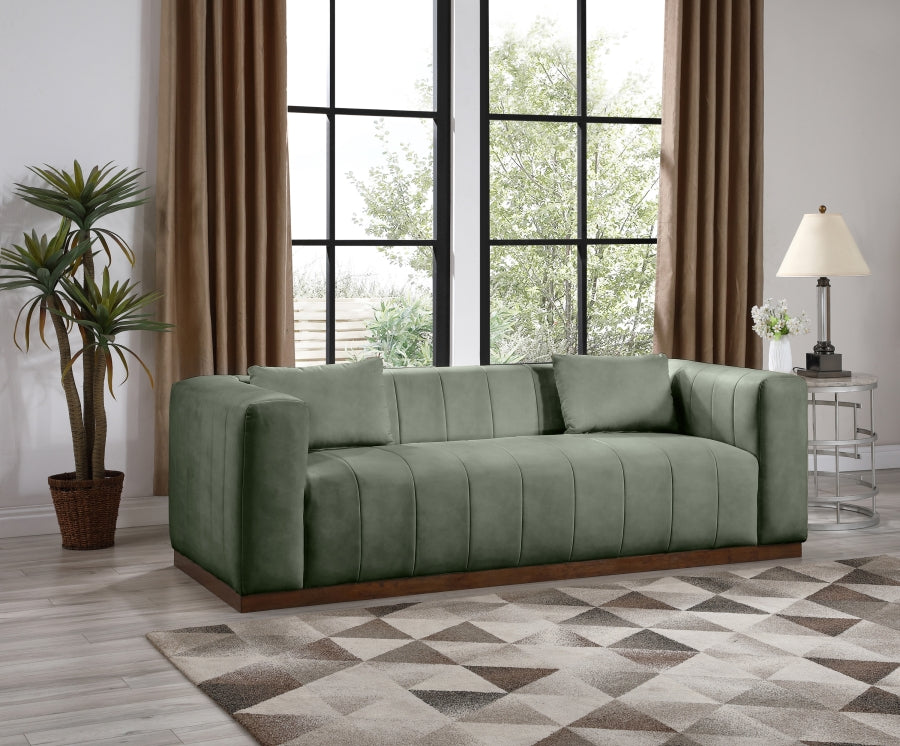 Mallina Vegan Leather Upholstered Sofa