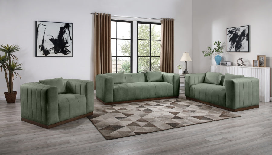 Mallina Vegan Leather Upholstered Sofa