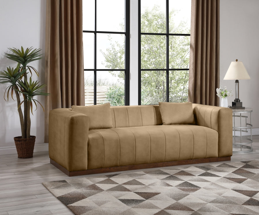 Mallina Vegan Leather Upholstered Sofa