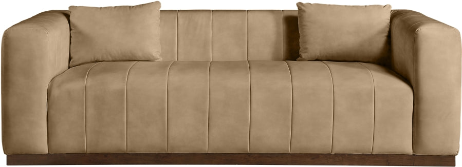 Mallina Vegan Leather Upholstered Sofa