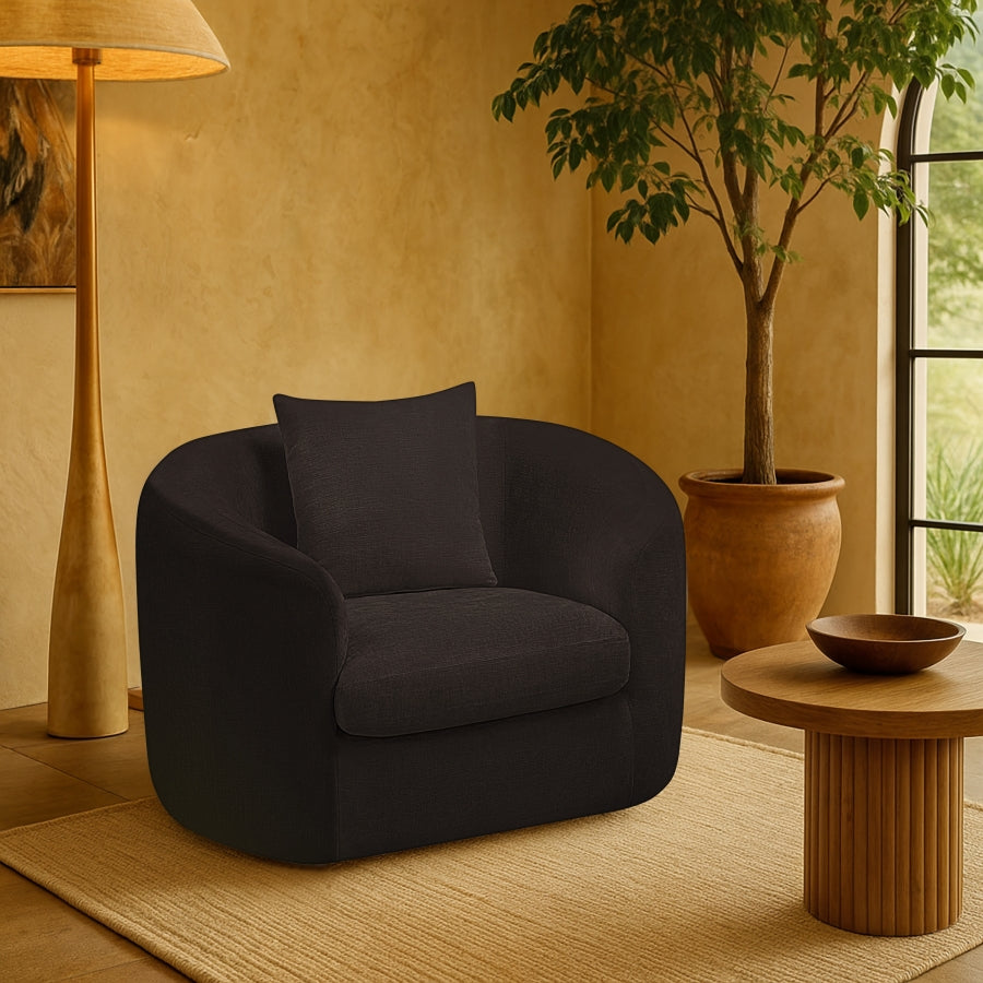 Fauteuil d'appoint rembourré en chenille Vivi 
