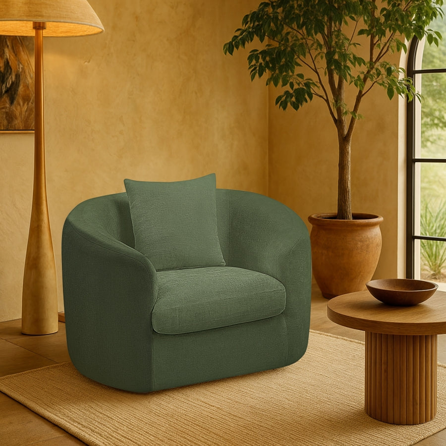 Fauteuil d'appoint rembourré en chenille Vivi 