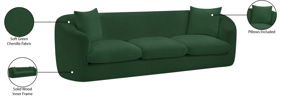 Penelope Chenille Fabric Upholstered Sofa