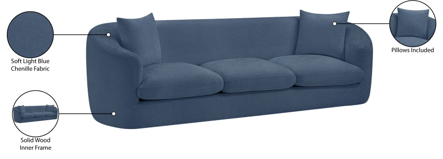 Penelope Chenille Fabric Upholstered Sofa