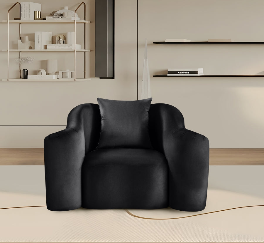 Fauteuil d'appoint rembourré en chenille Vivi 