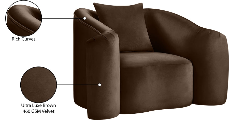 Destin Velvet Upholstered Accent Chair