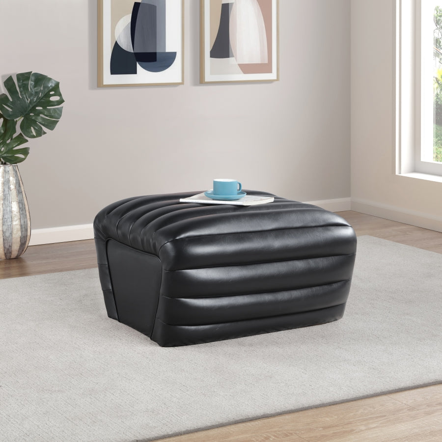 Vega Vegan Leather Upholstered Ottoman