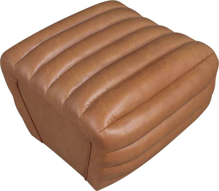 Vega Vegan Leather Upholstered Ottoman