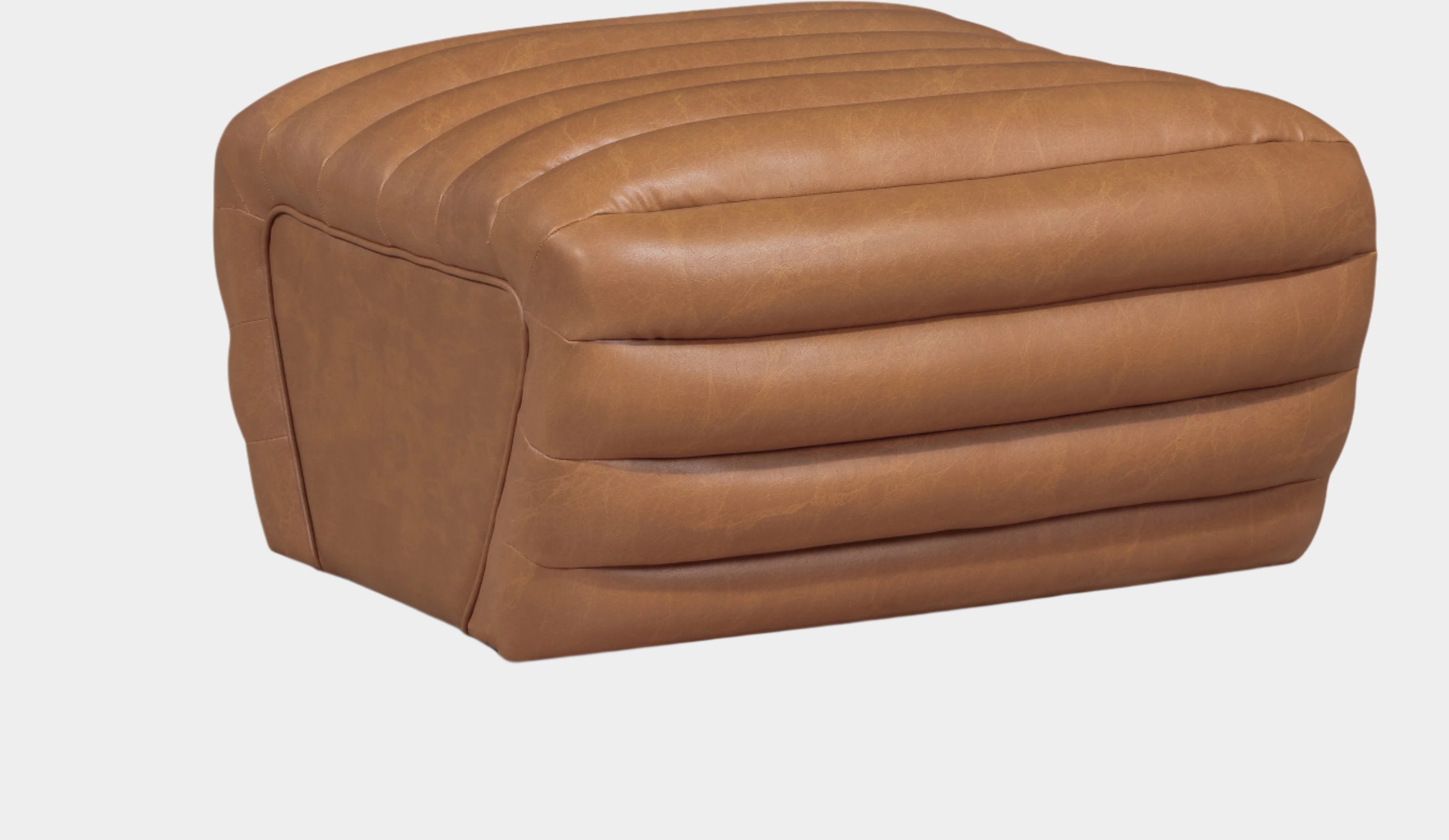 Vega Vegan Leather Upholstered Ottoman