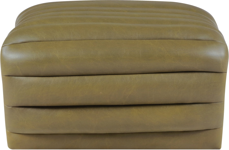 Vega Vegan Leather Upholstered Ottoman