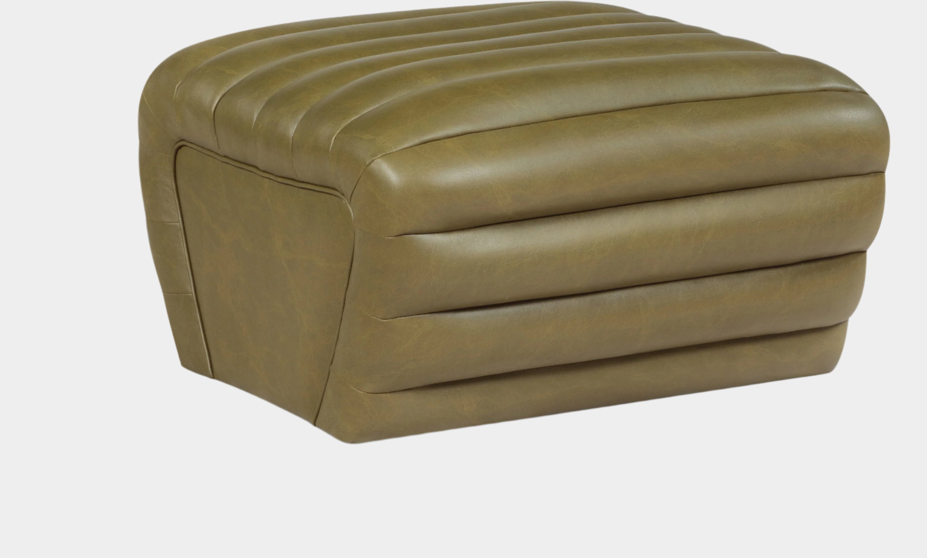 Vega Vegan Leather Upholstered Ottoman