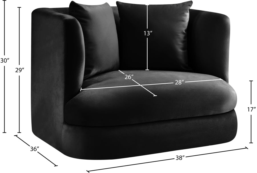 Fauteuil d'appoint rembourré en chenille Vivi 