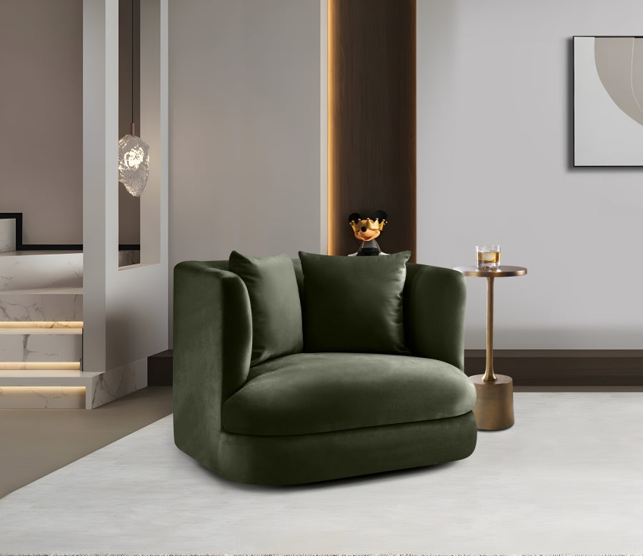 Fauteuil d'appoint rembourré en chenille Vivi 