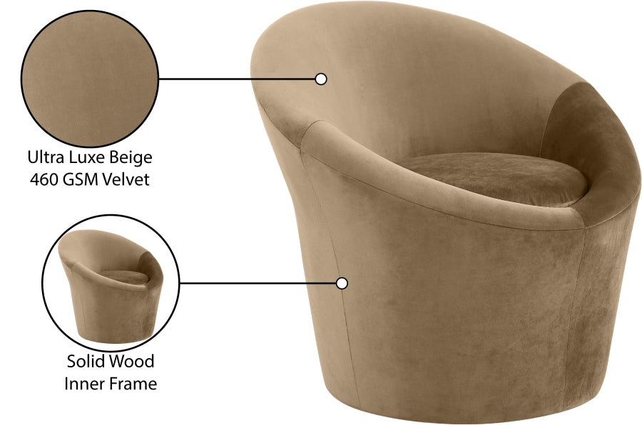 Tristan Velvet Upholstered Accent Chair