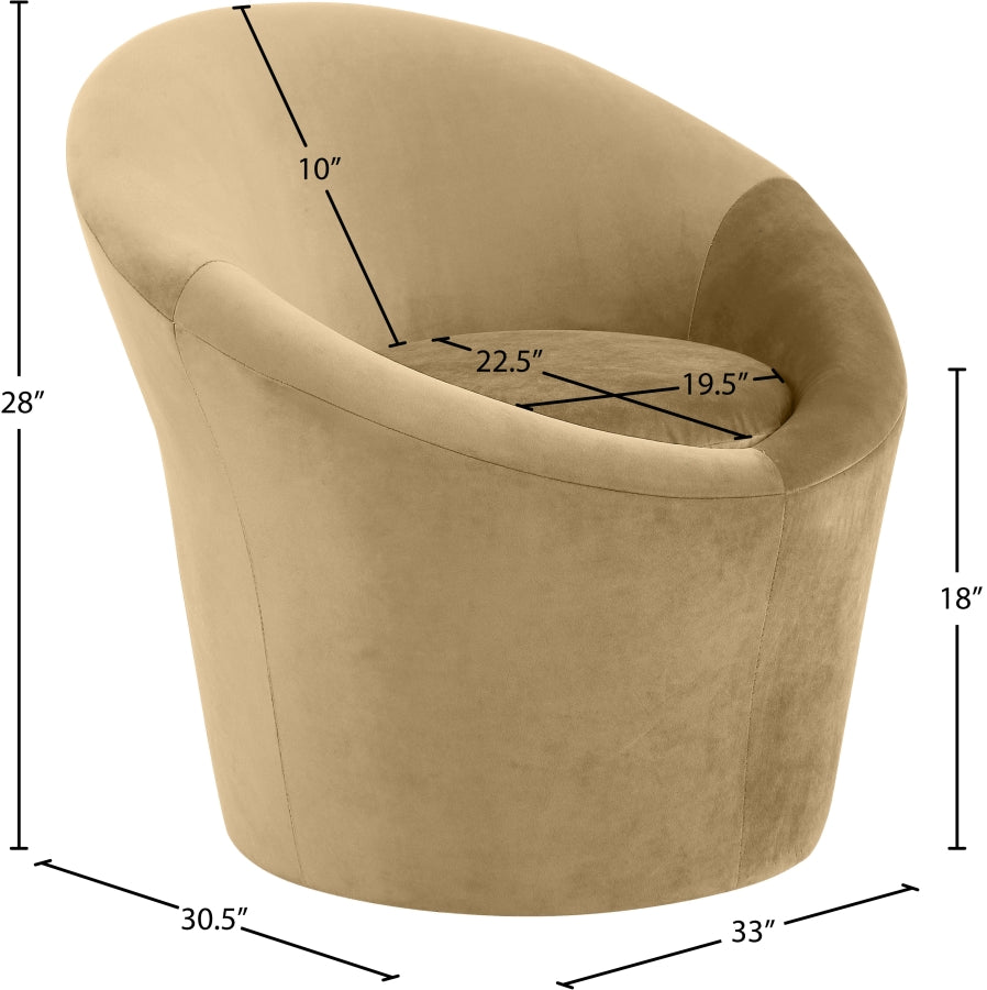 Tristan Velvet Upholstered Accent Chair