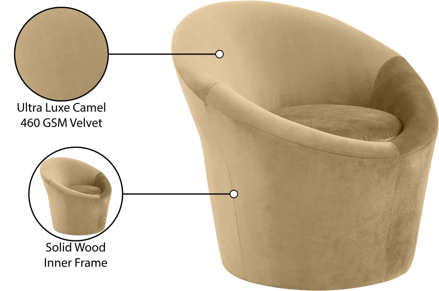 Tristan Velvet Upholstered Accent Chair