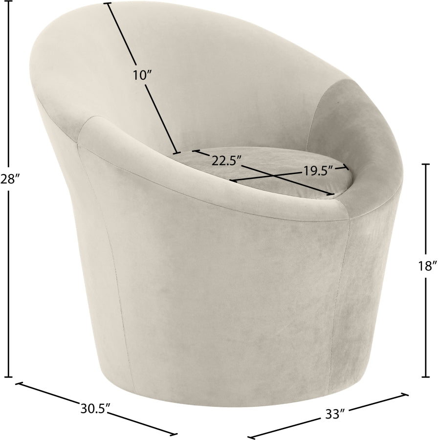 Tristan Velvet Upholstered Accent Chair