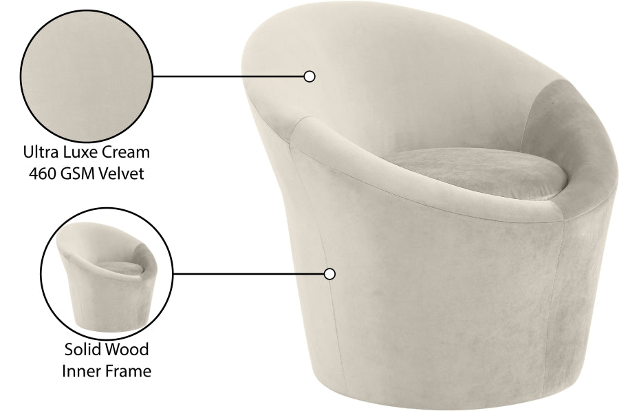 Tristan Velvet Upholstered Accent Chair